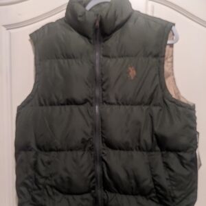 Men's Olive Green Puffer Vest Sz Medium